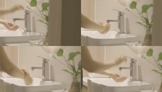 在洗手间洗手高清在线视频素材下载