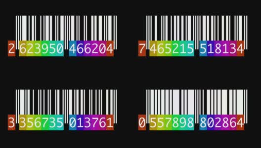 带有颜色编号的条码高清在线视频素材下载