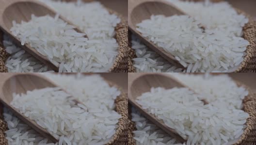 谷物下降。有机gereal大米。秋收丰饶的季节高清在线视频素材下载