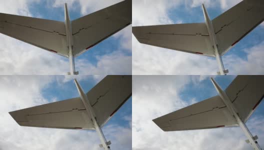 一架飞机商务喷气机尾高清在线视频素材下载