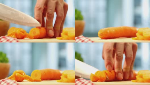 切片胡萝卜。高清在线视频素材下载