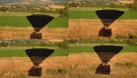 热气球的影子高清在线视频素材下载