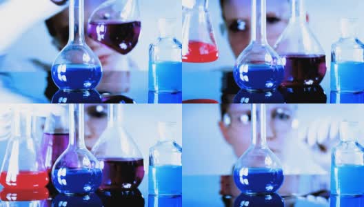 科学家在实验室对液体样品进行分类高清在线视频素材下载