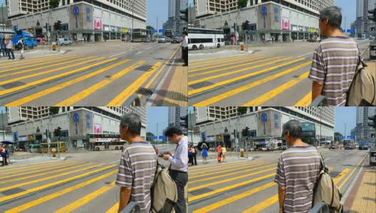 香港市内的延时交通高清在线视频素材下载