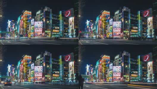 东京秋叶原区的时光流逝高清在线视频素材下载