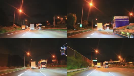 卡车在托梅高速公路上行驶高清在线视频素材下载