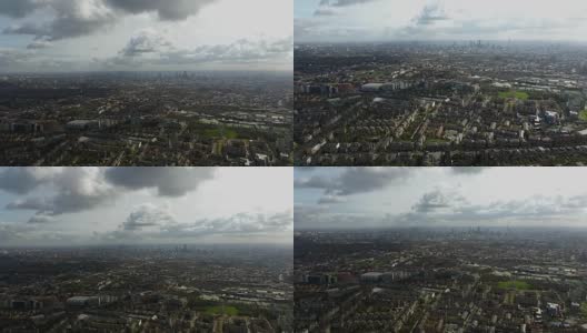 4k航拍大伦敦和郊区的房子高清在线视频素材下载