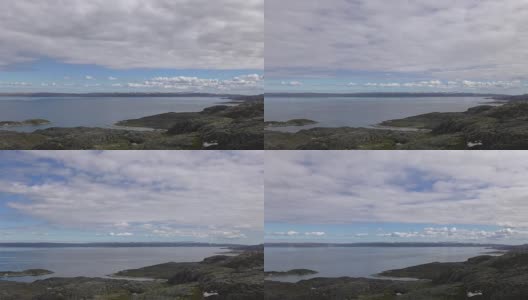巴伦支海上美丽的北极夏季景观高清在线视频素材下载