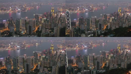 夜晚的香港天际线高清在线视频素材下载