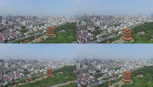 中国武汉市鸟瞰图高清在线视频素材下载