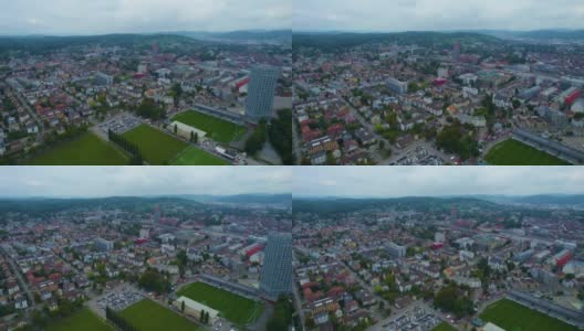 俯瞰瑞士温特图尔市高清在线视频素材下载