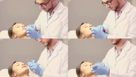男医生做丰唇手术高清在线视频素材下载