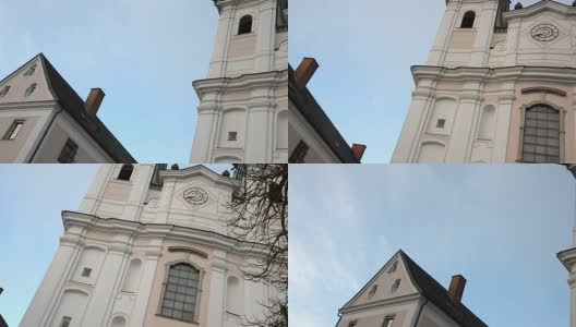 神圣的基督教波斯林堡教堂在林茨上奥地利高清在线视频素材下载