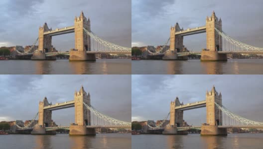 夕阳下的伦敦塔桥高清在线视频素材下载