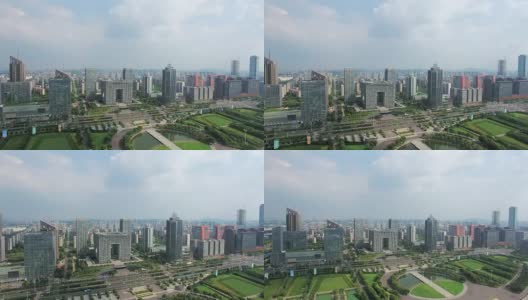 建筑鸟瞰图和南京，中国高清在线视频素材下载