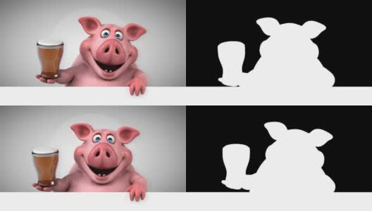 有趣的猪- 3D动画高清在线视频素材下载