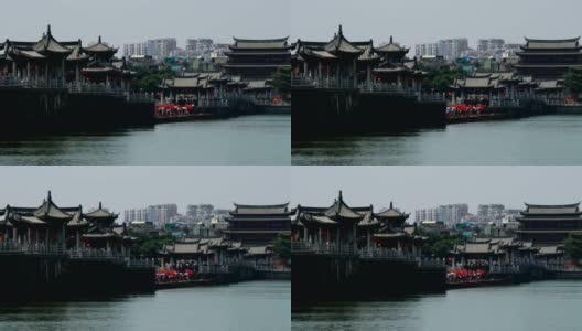 中国著名历史建筑:广济桥高清在线视频素材下载