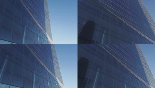 4K的办公大楼玻璃幕墙画面高清在线视频素材下载