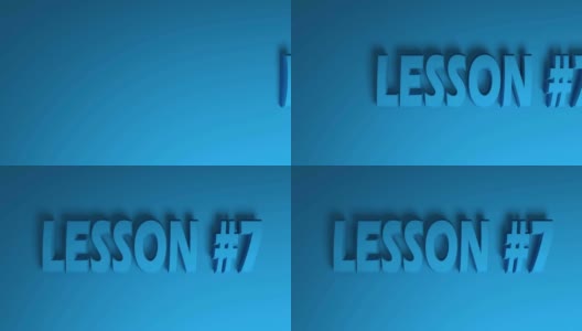 第七课蓝色的蓝色背景从右到左- 3D渲染视频剪辑高清在线视频素材下载