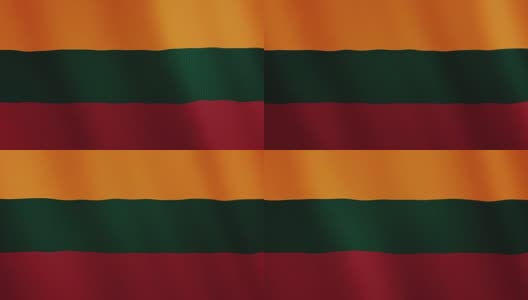 立陶宛国旗飘扬的动画。全屏。国家的象征高清在线视频素材下载