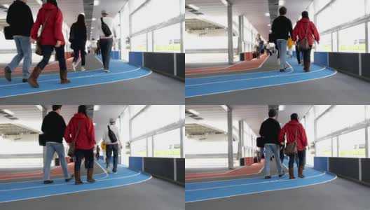 成田机场新启用的3号航站楼乘客图像的变化高清在线视频素材下载