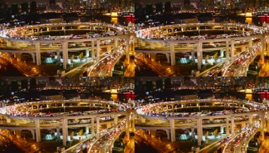南浦大桥夜景。上海高清在线视频素材下载