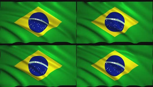 3D渲染巴西国旗高清在线视频素材下载