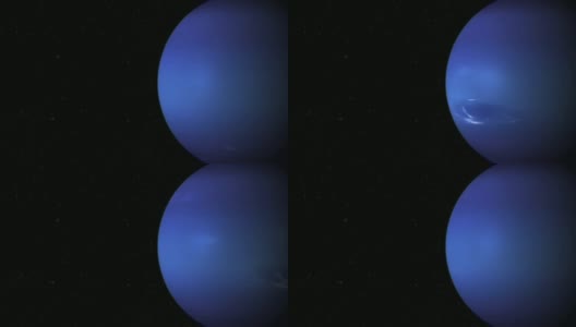 旋转行星海王星-屏幕右侧高清在线视频素材下载