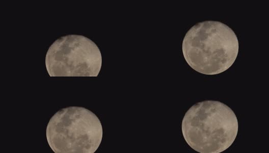 超级月亮之夜高清在线视频素材下载