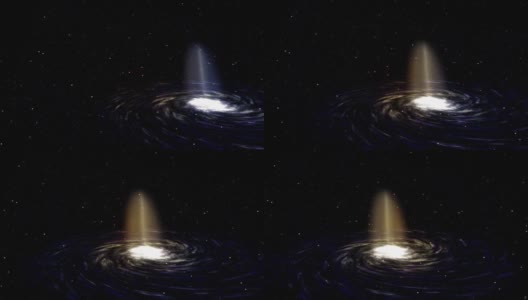 星系黄蓝色空间星动画运动图形高清在线视频素材下载