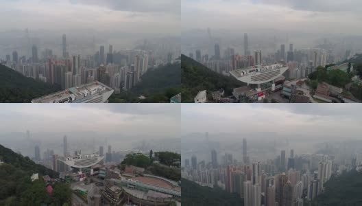 香港城市早晨天空湾空中城市景观全景4k中国高清在线视频素材下载