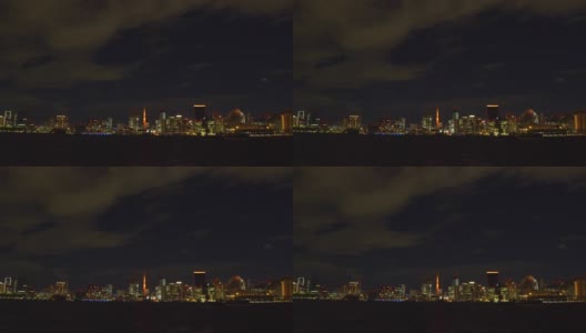 东京湾的夜景高清在线视频素材下载