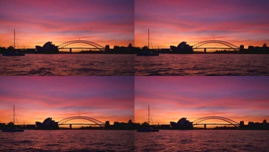 澳大利亚新南威尔士州悉尼港的镜头高清在线视频素材下载