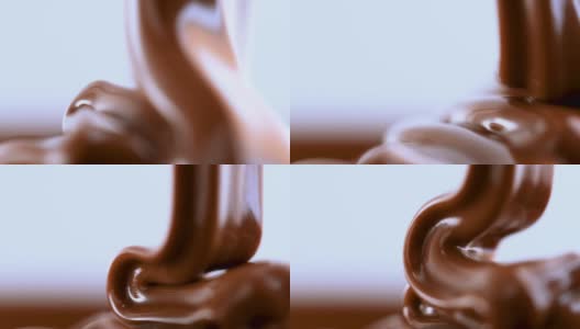 倒牛轧糖巧克力酱高清在线视频素材下载