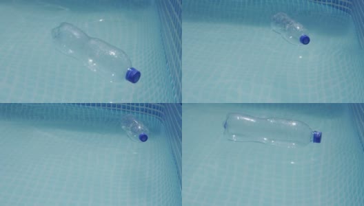把塑料瓶扔到水面上高清在线视频素材下载