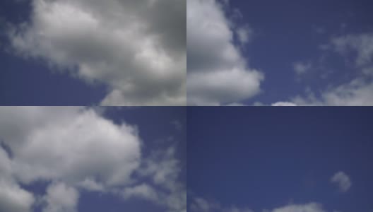 天空。云在蓝色的天空上飞翔高清在线视频素材下载