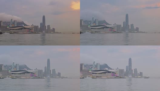 香港昼至夜灯高清在线视频素材下载