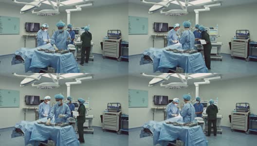 亚洲医疗团队在医院为老年患者进行外科手术高清在线视频素材下载