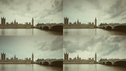 大本钟和议会在伦敦的时间流逝高清在线视频素材下载