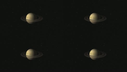 旋转行星土星-中心范围高清在线视频素材下载