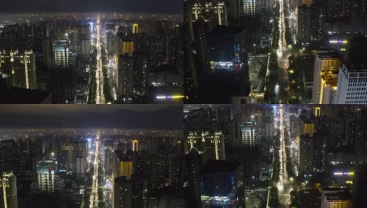 夜景鸟瞰图高清在线视频素材下载