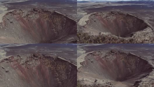 霍尔果山火山位于蒙古阿尔杭爱省塔里特地区高清在线视频素材下载