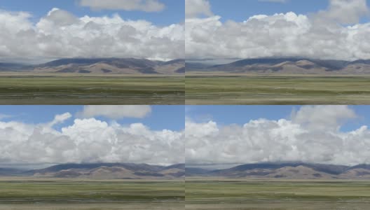 移动的云和景观在喜马拉雅山脉，西藏高清在线视频素材下载