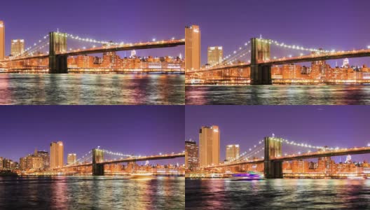 高清时间流逝:布鲁克林大桥高清在线视频素材下载