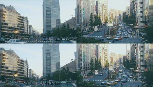 蒙太奇-街道银座，东京高清在线视频素材下载