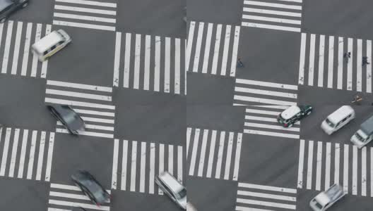 步行者穿过日本东京银座十字路口高清在线视频素材下载