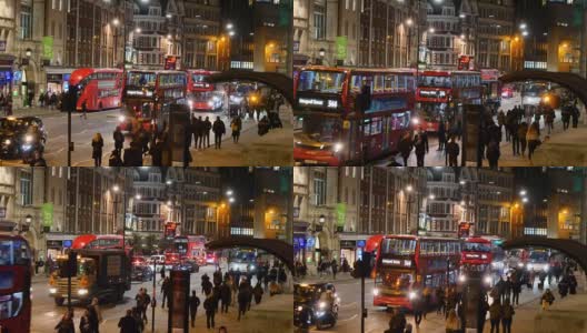 伦敦牛津街圣诞节4K购物高清在线视频素材下载