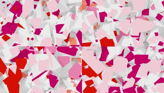 4 k。抽象的数字背景。有粉色，白色和红色的版本。无缝循环。高清在线视频素材下载