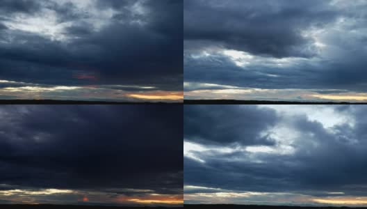 戏剧性的日落cloudscape高清在线视频素材下载