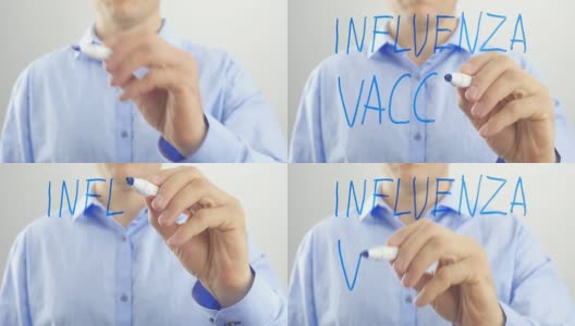 写上流感疫苗高清在线视频素材下载